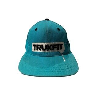 Trukfit blue paint drip logo adjustable snapback flat bill hat